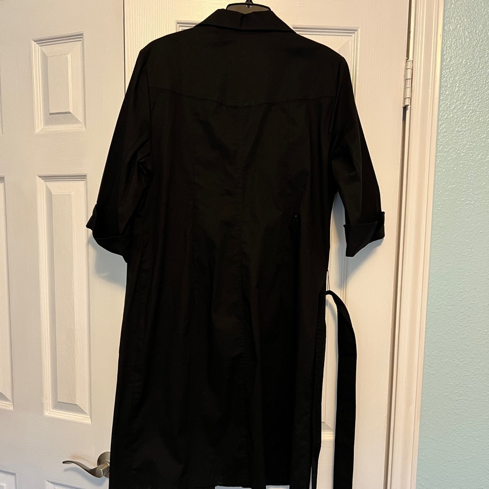 Chicos Black Button-Up Shirt Dress Chicos Size 2 = 12 - Picture 9 of 10
